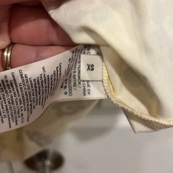 Tory Burch Flower Stencil T-Shirt Dress Womens Black White Retro Size XS - Picture 5 of 6